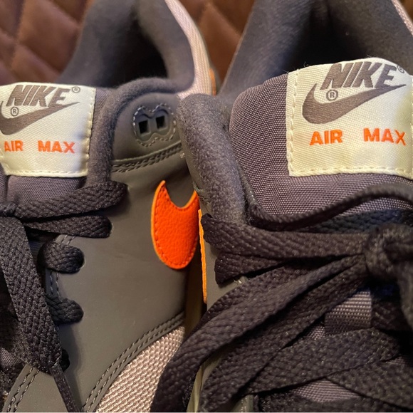 Men's Nike Air Max Sneakers - Gray and Orange - Picture 5 of 13